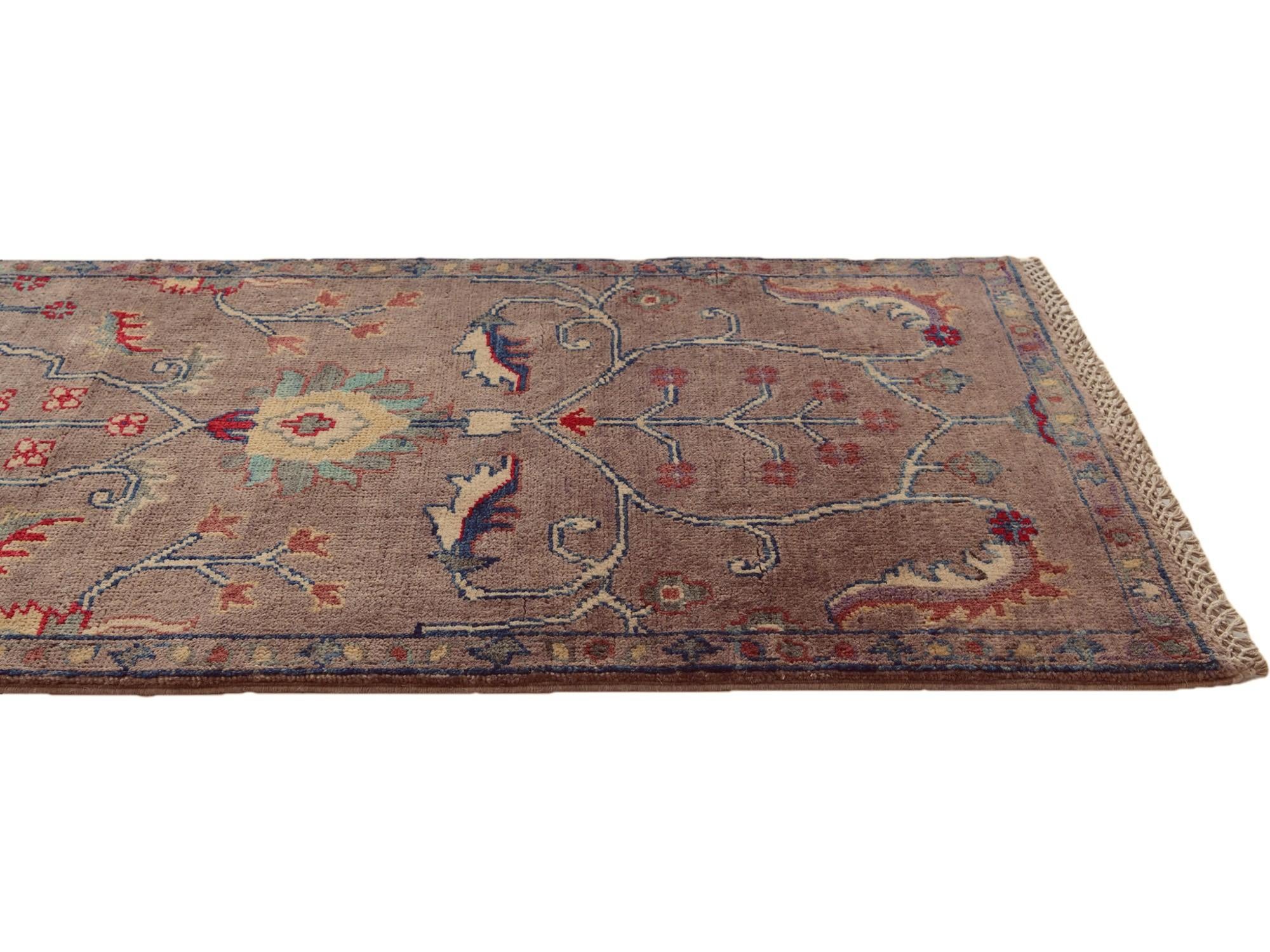 2' 1 x 5' 4 Hand Knotted Kazak Runner Rug
