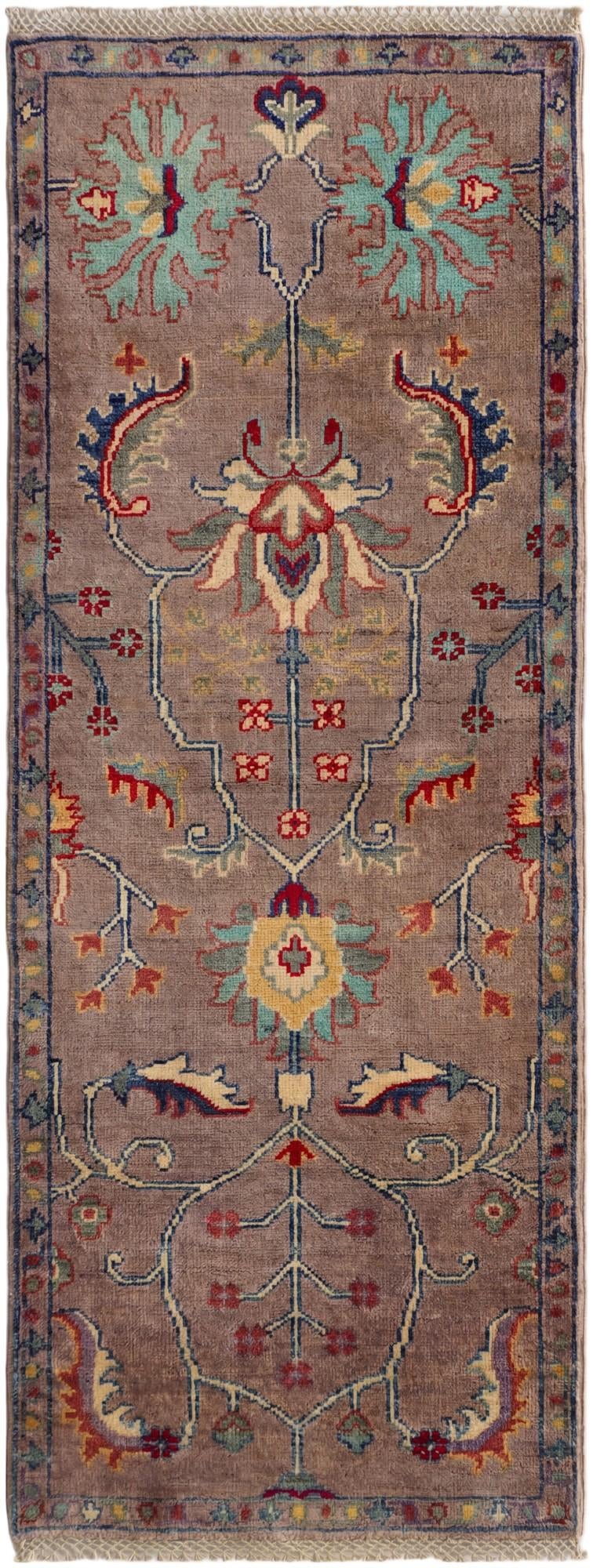2' 1 x 5' 4 Hand Knotted Kazak Runner Rug