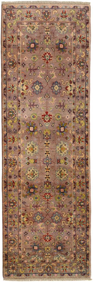 Detailansicht von 85cm x 265cm Handgeknüpft Kazak Läufer Teppich