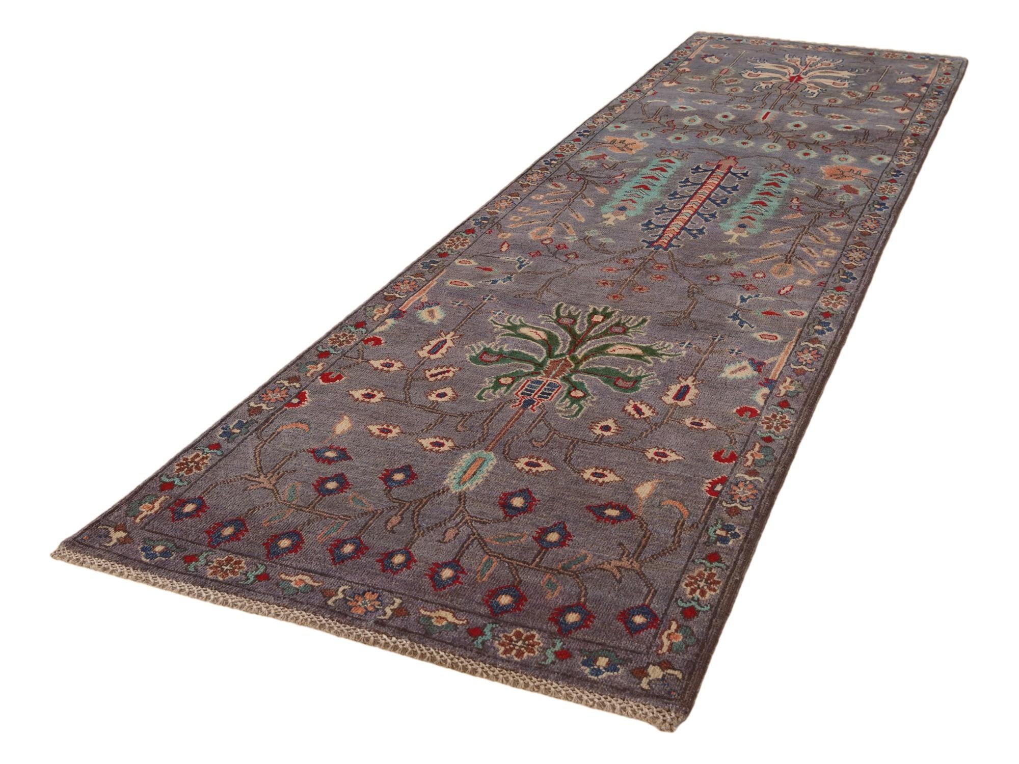 2' 9 x 9' 8 Hand Knotted Kazak Runner Rug