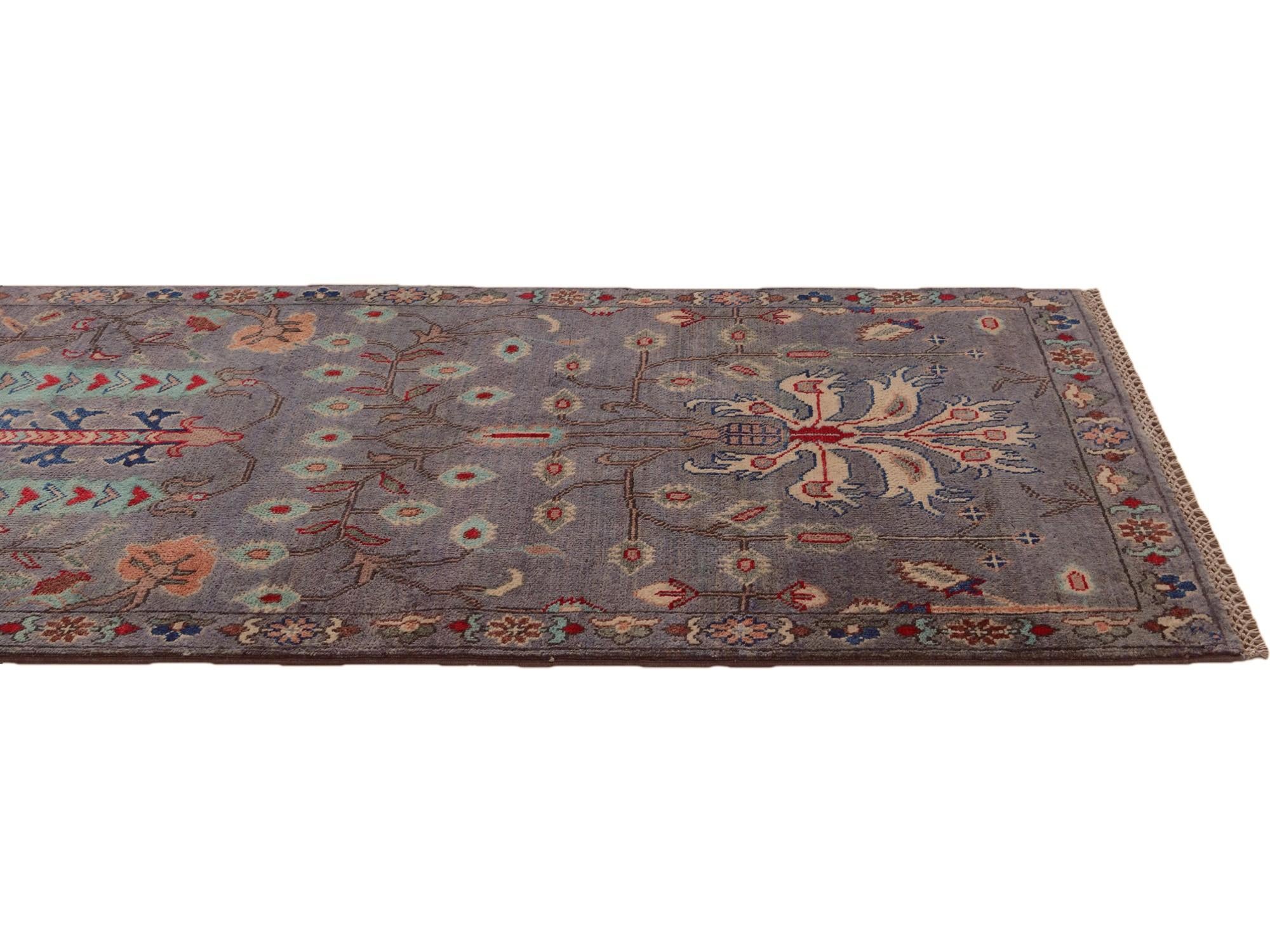 2' 9 x 9' 8 Hand Knotted Kazak Runner Rug