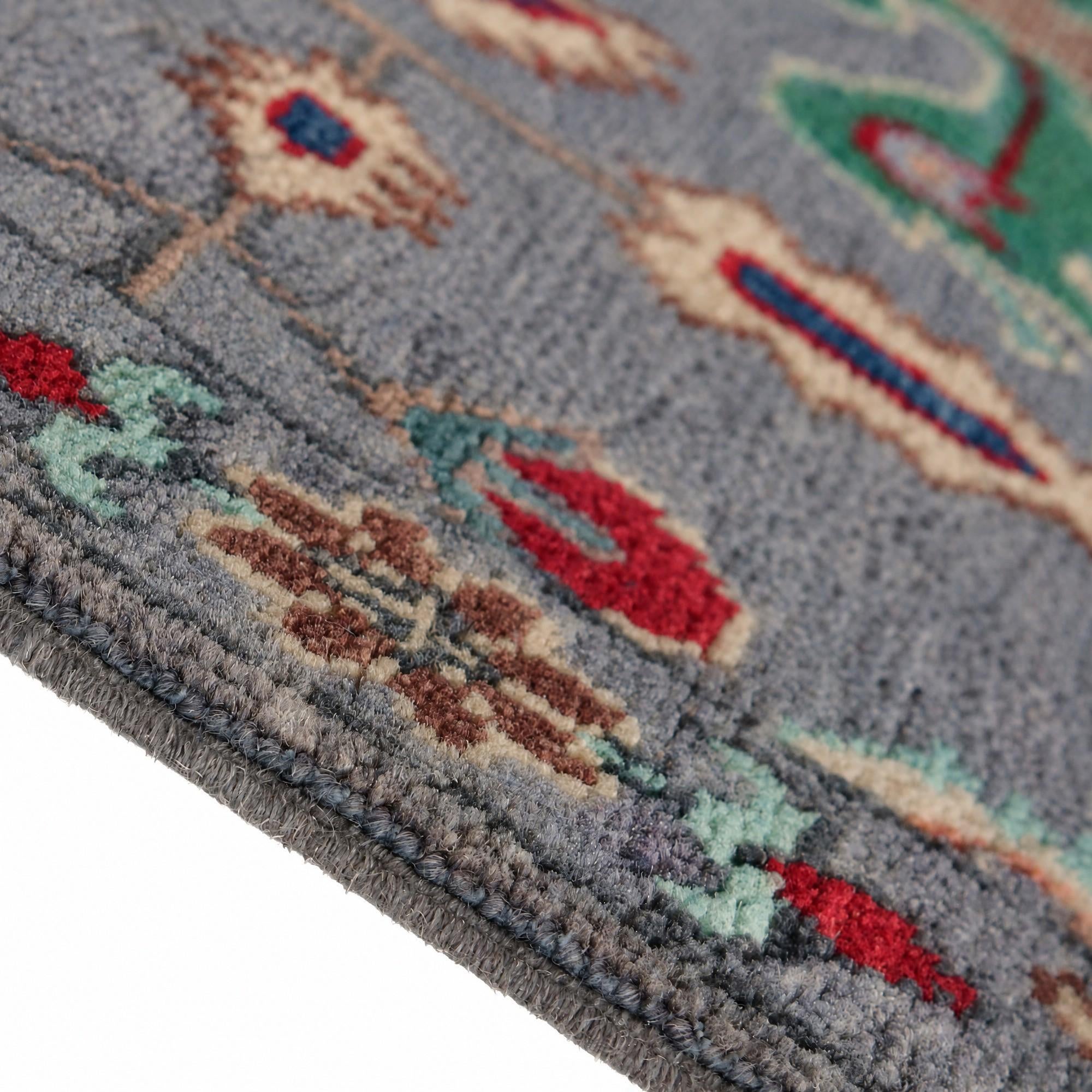 85cm x 295cm Hand Knotted Kazak Runner Rug