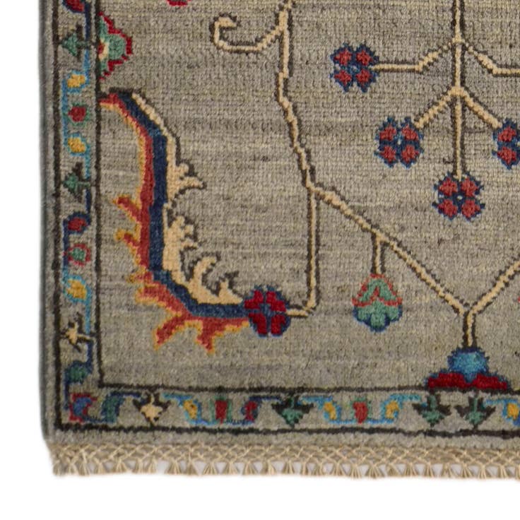 Detail image of 2' 2 x 5' 11 Hand Knotted Kazak Runner Rug