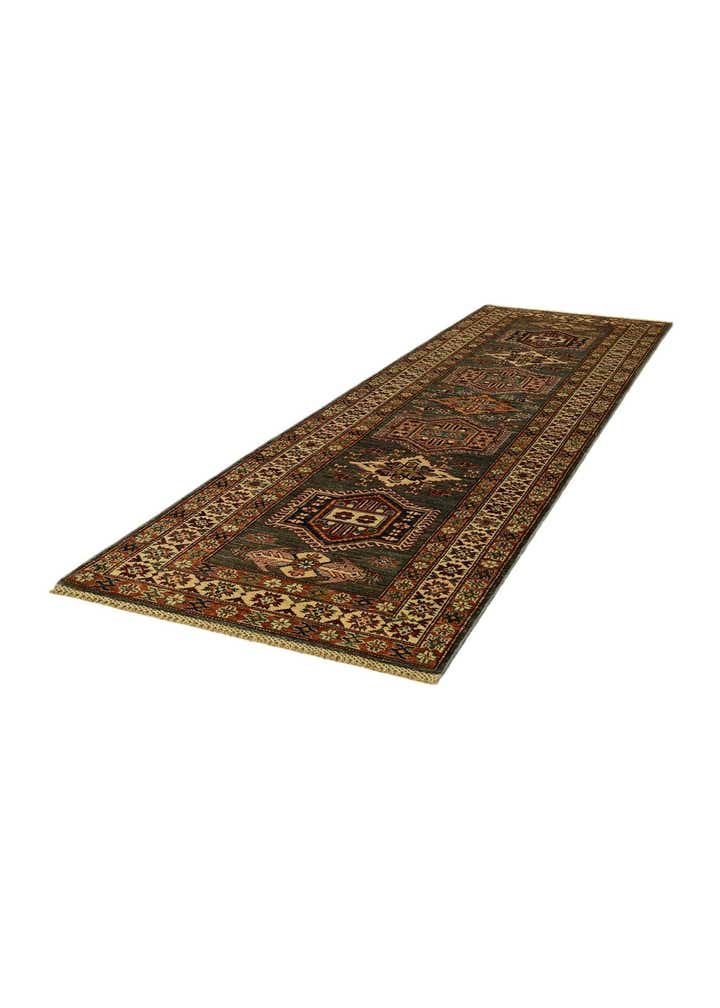 2' 10 x 9' 6 Hand Knotted Kazak Runner Rug