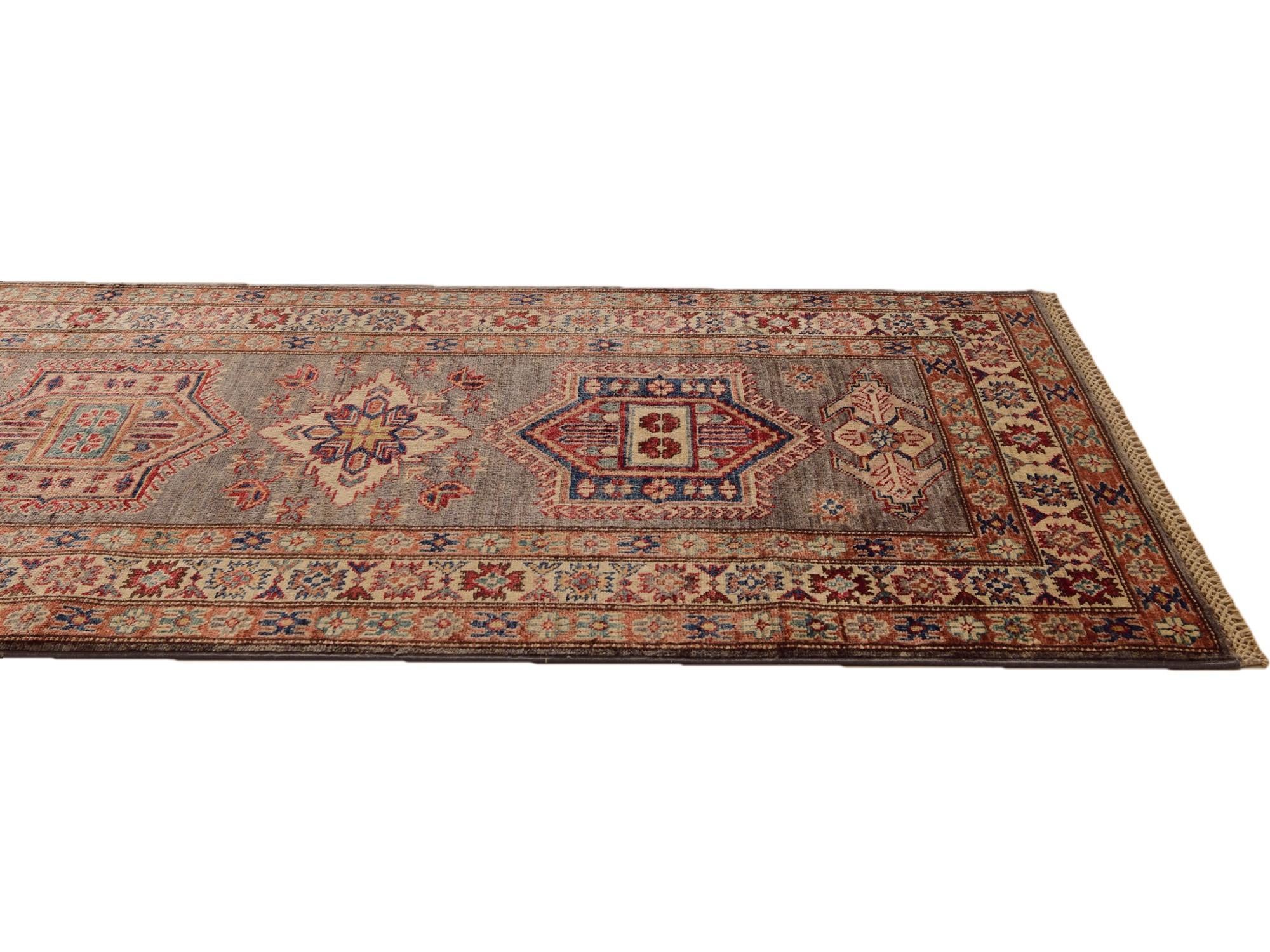 2' 10 x 9' 6 Hand Knotted Kazak Runner Rug