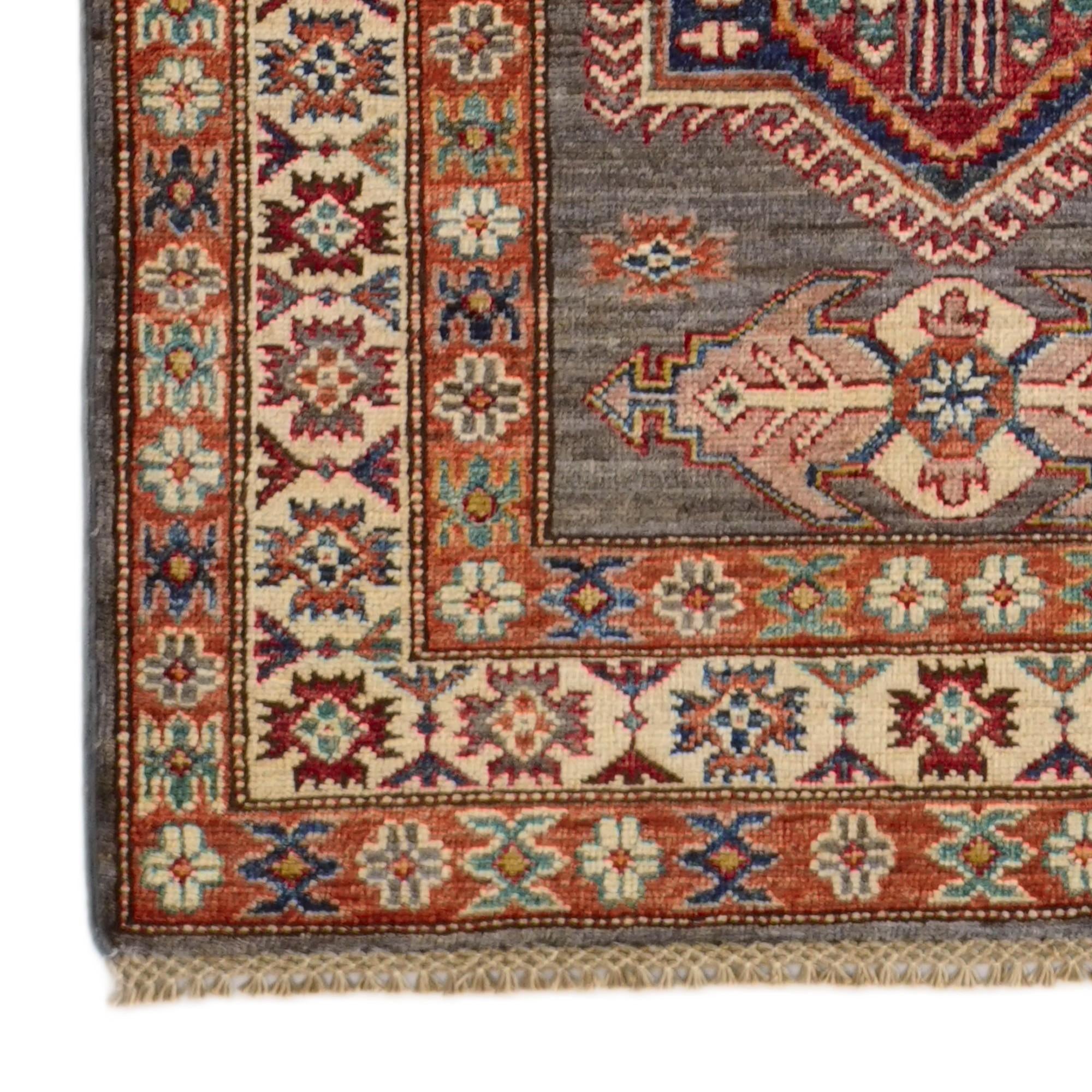 2' 10 x 9' 6 Hand Knotted Kazak Runner Rug