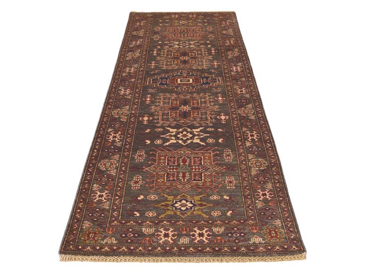 Detail image of 2' 9 x 8' 4 Hand Knotted Kazak Runner Rug
