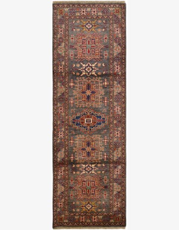 2' 9 x 8' 4 Hand Knotted Kazak Runner Rug