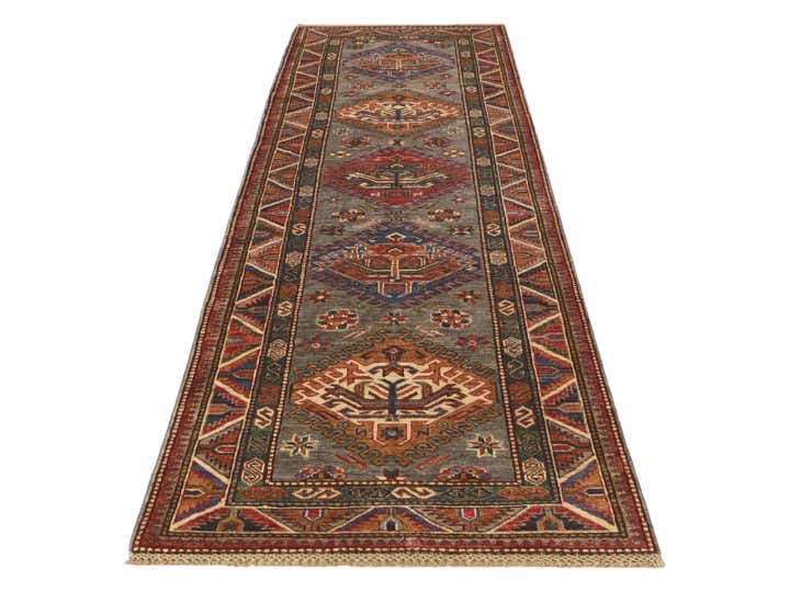2' 9 x 8' 10 Hand Knotted Kazak Runner Rug