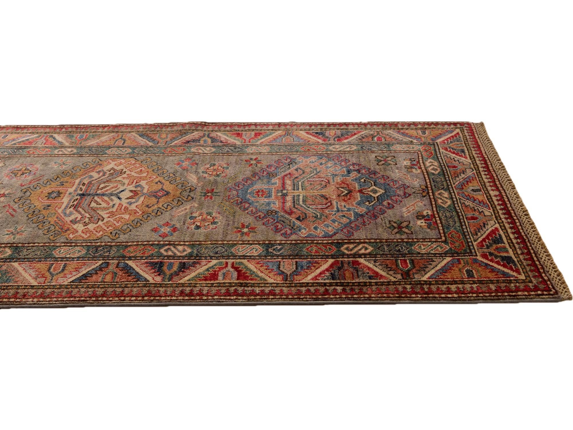 2' 9 x 8' 10 Hand Knotted Kazak Runner Rug