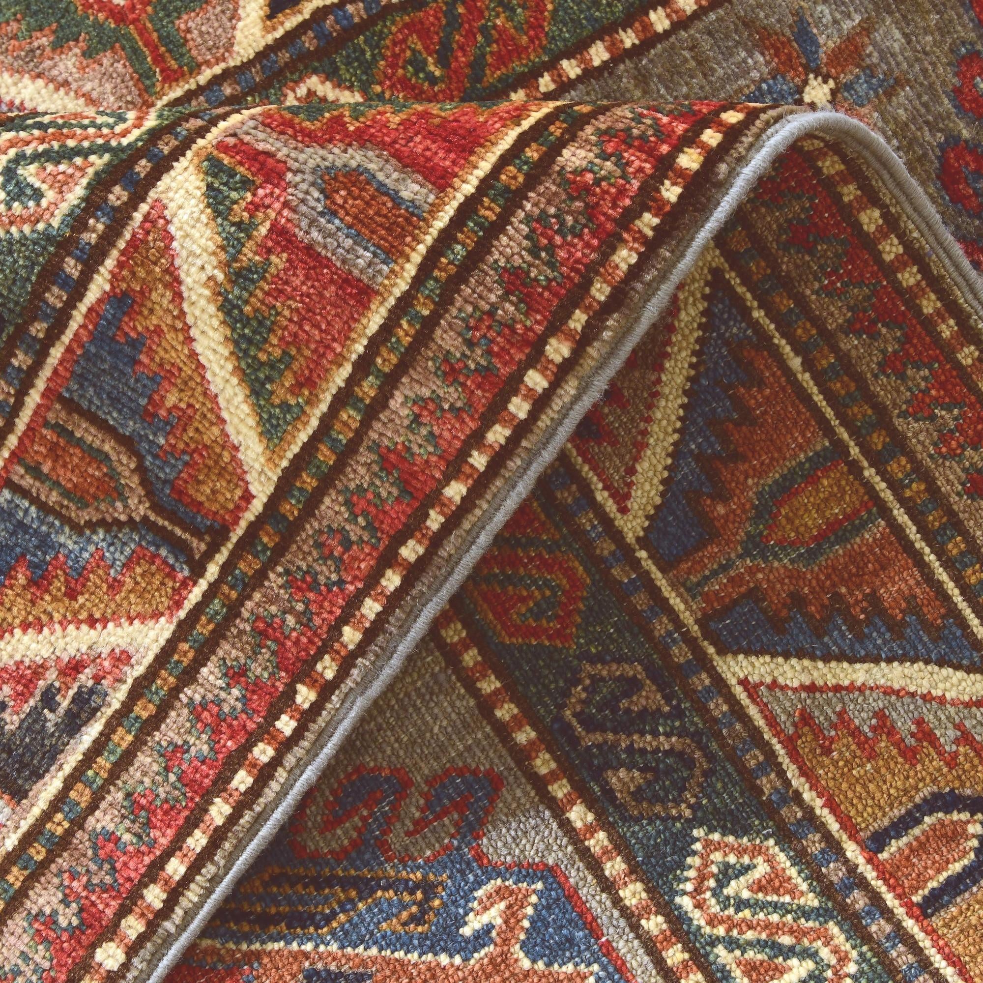 2' 9 x 8' 10 Hand Knotted Kazak Runner Rug