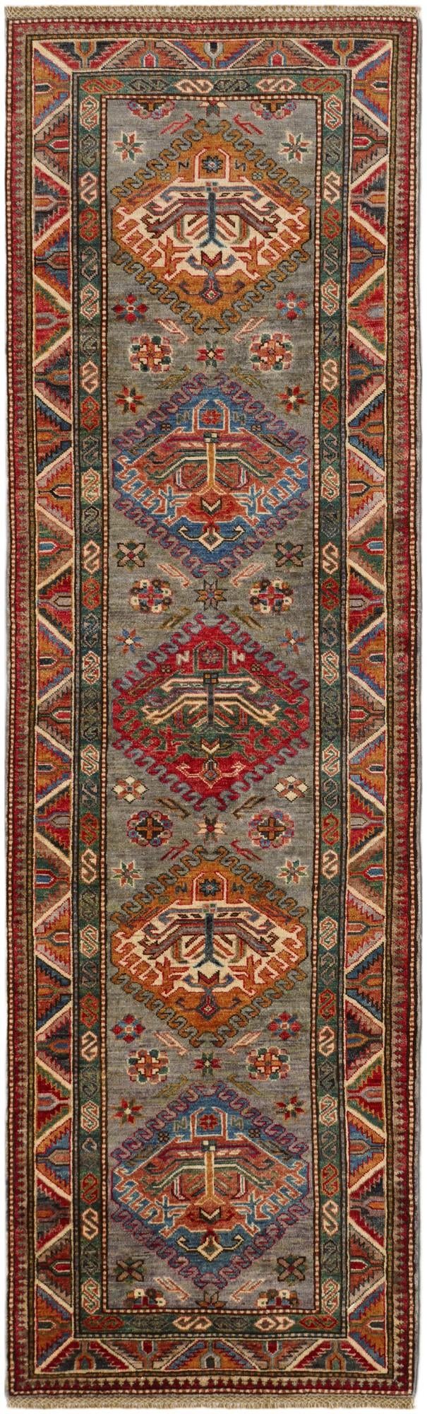 2' 9 x 8' 10 Hand Knotted Kazak Runner Rug