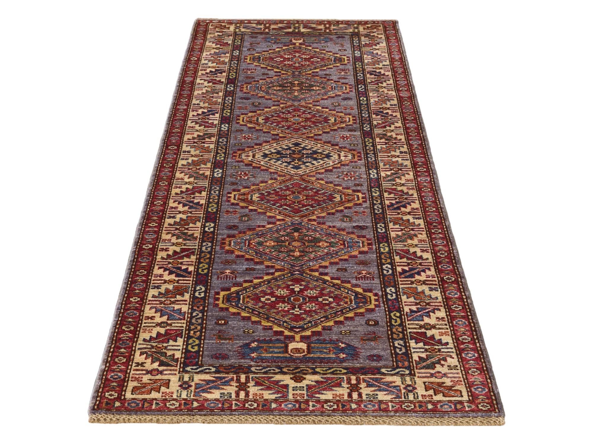 2' 8 x 8' 6 Hand Knotted Kazak Runner Rug