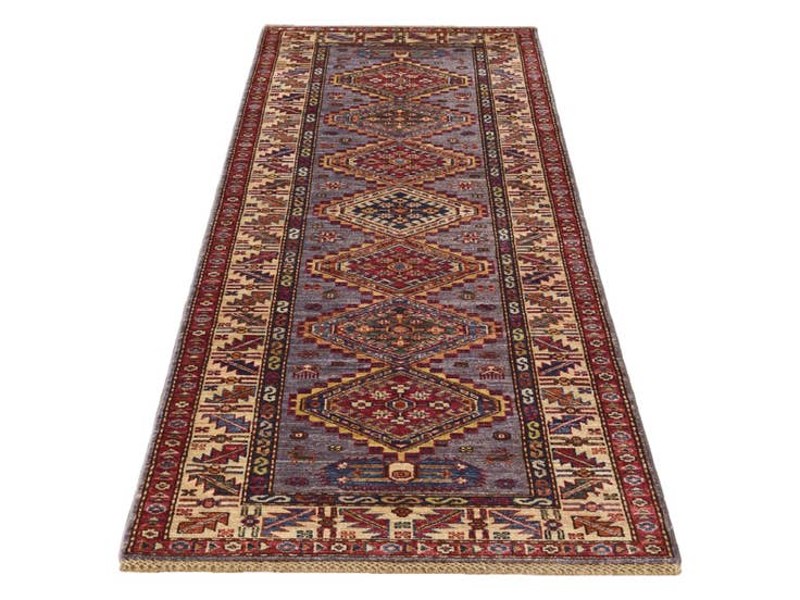 Detail image of 2' 8 x 8' 6 Hand Knotted Kazak Runner Rug
