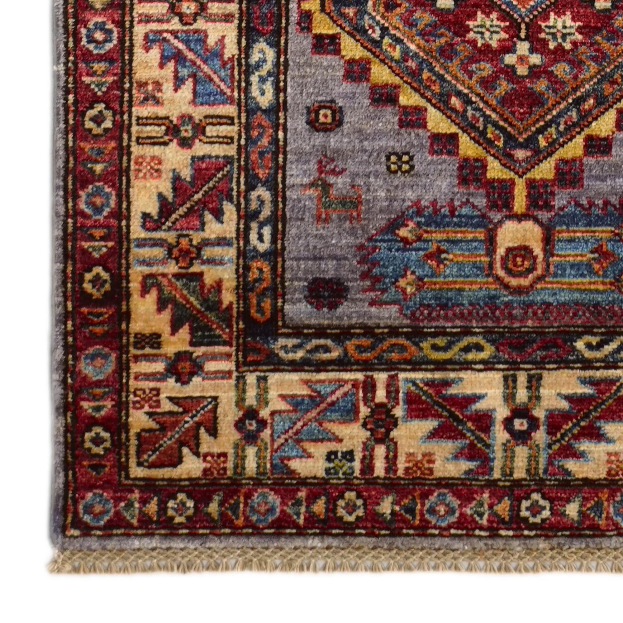 2' 8 x 8' 6 Hand Knotted Kazak Runner Rug