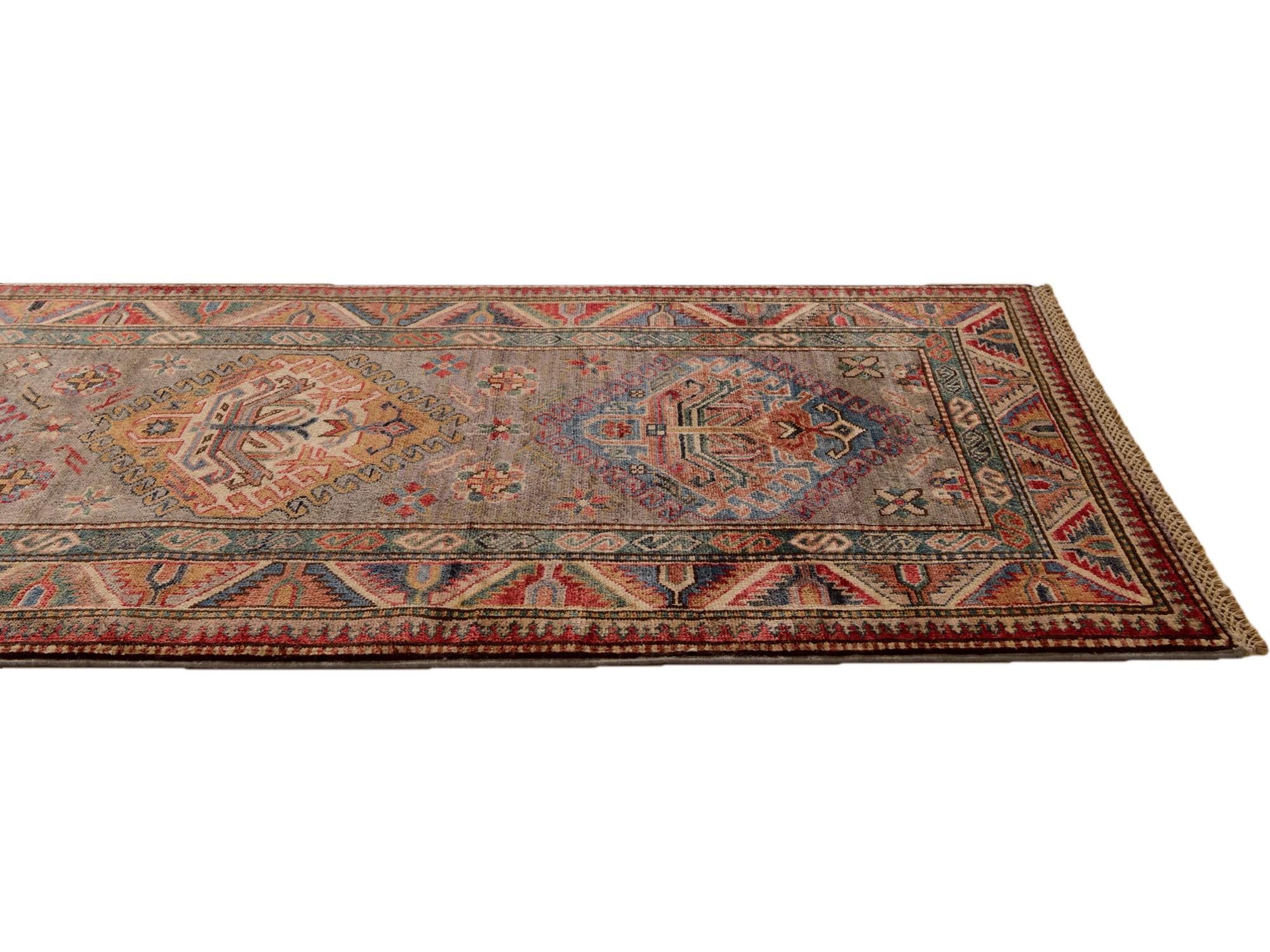 2' 8 x 8' 10 Hand Knotted Kazak Runner Rug