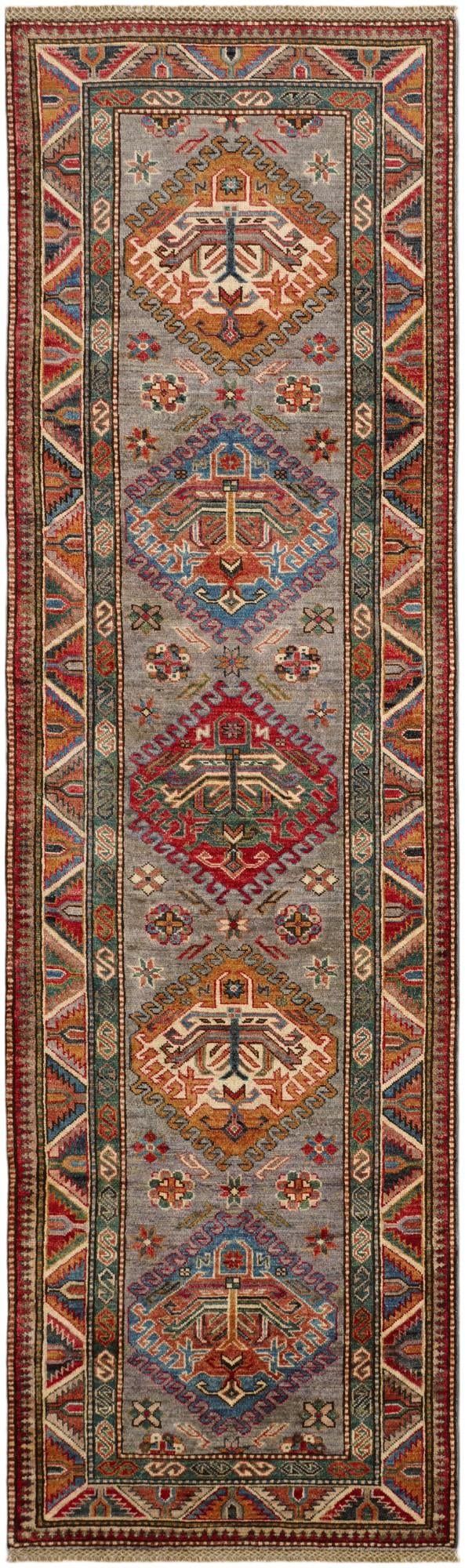 2' 8 x 8' 10 Hand Knotted Kazak Runner Rug