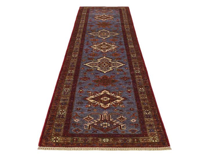 2' 8 x 10' Hand Knotted Kazak Runner Rug