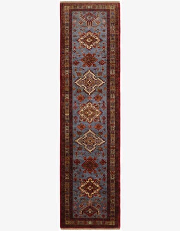 2' 8 x 10' Hand Knotted Kazak Runner Rug