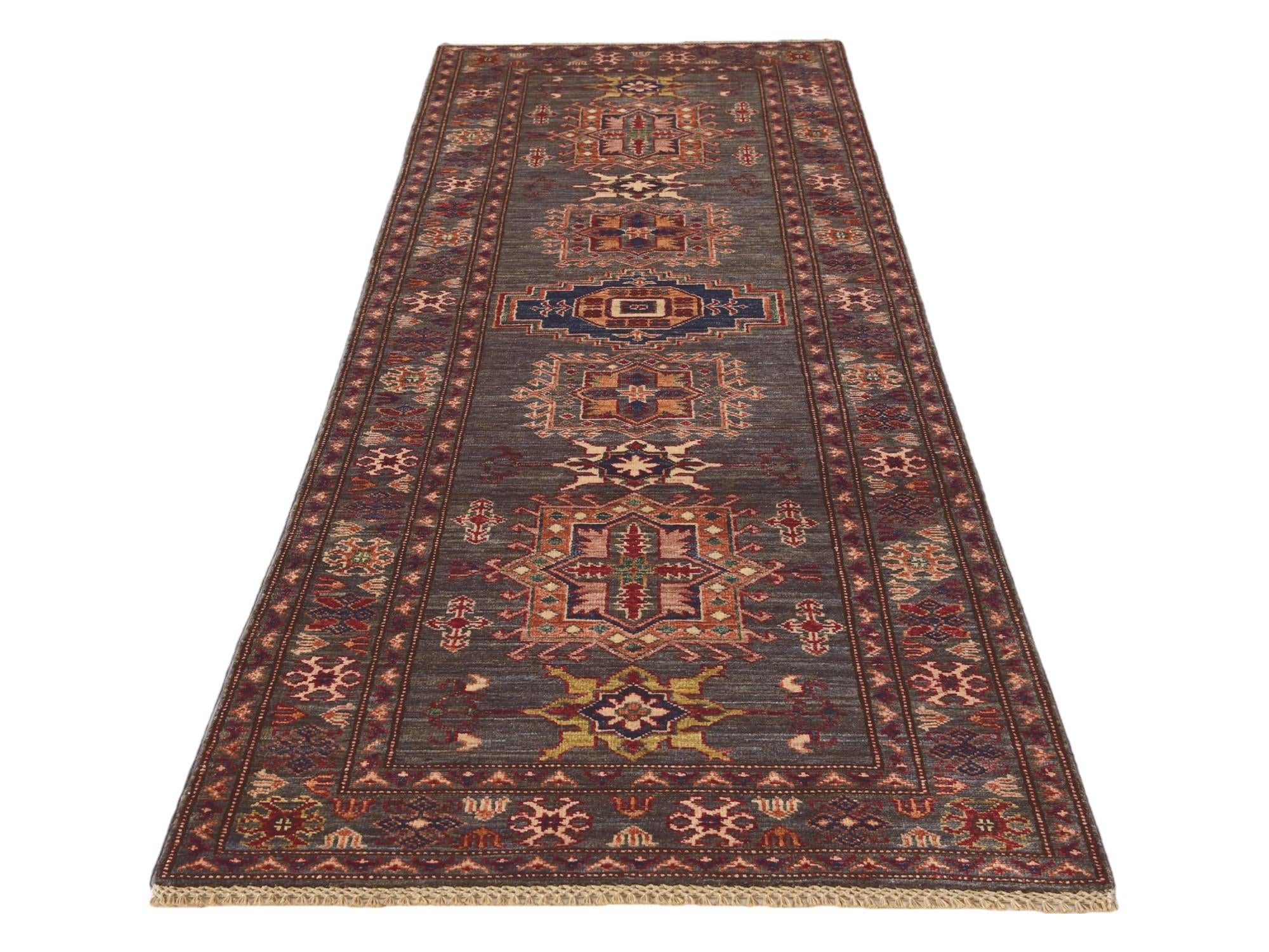 2' 9 x 8' 2 Hand Knotted Kazak Runner Rug
