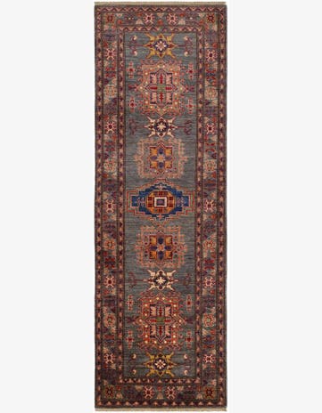 2' 9 x 8' 2 Hand Knotted Kazak Runner Rug