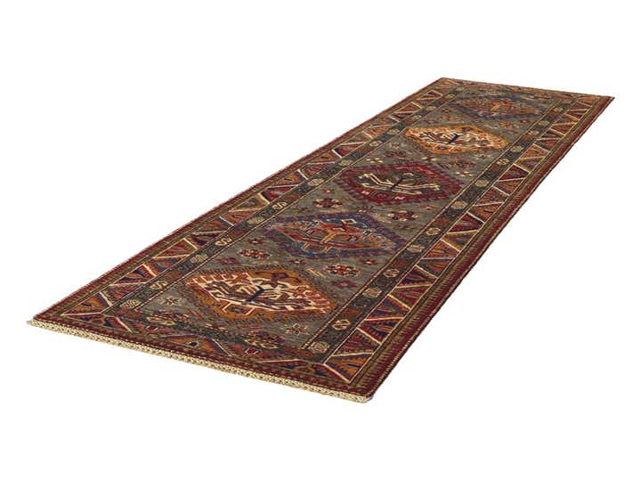 2' 8 x 9' 5 Hand Knotted Kazak Runner Rug