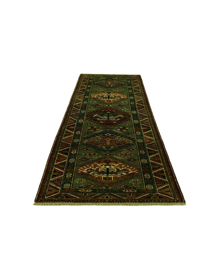 Detail image of 2' 8 x 9' 5 Hand Knotted Kazak Runner Rug
