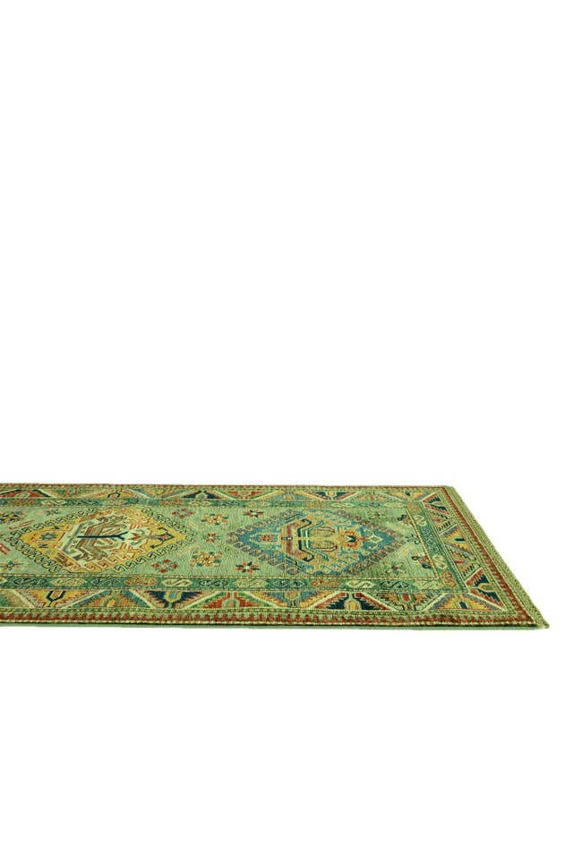 Detail image of 2' 8 x 9' 5 Hand Knotted Kazak Runner Rug