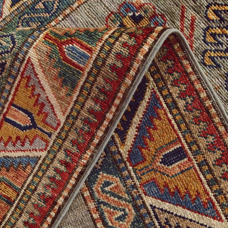 Detail image of 2' 8 x 9' 5 Hand Knotted Kazak Runner Rug