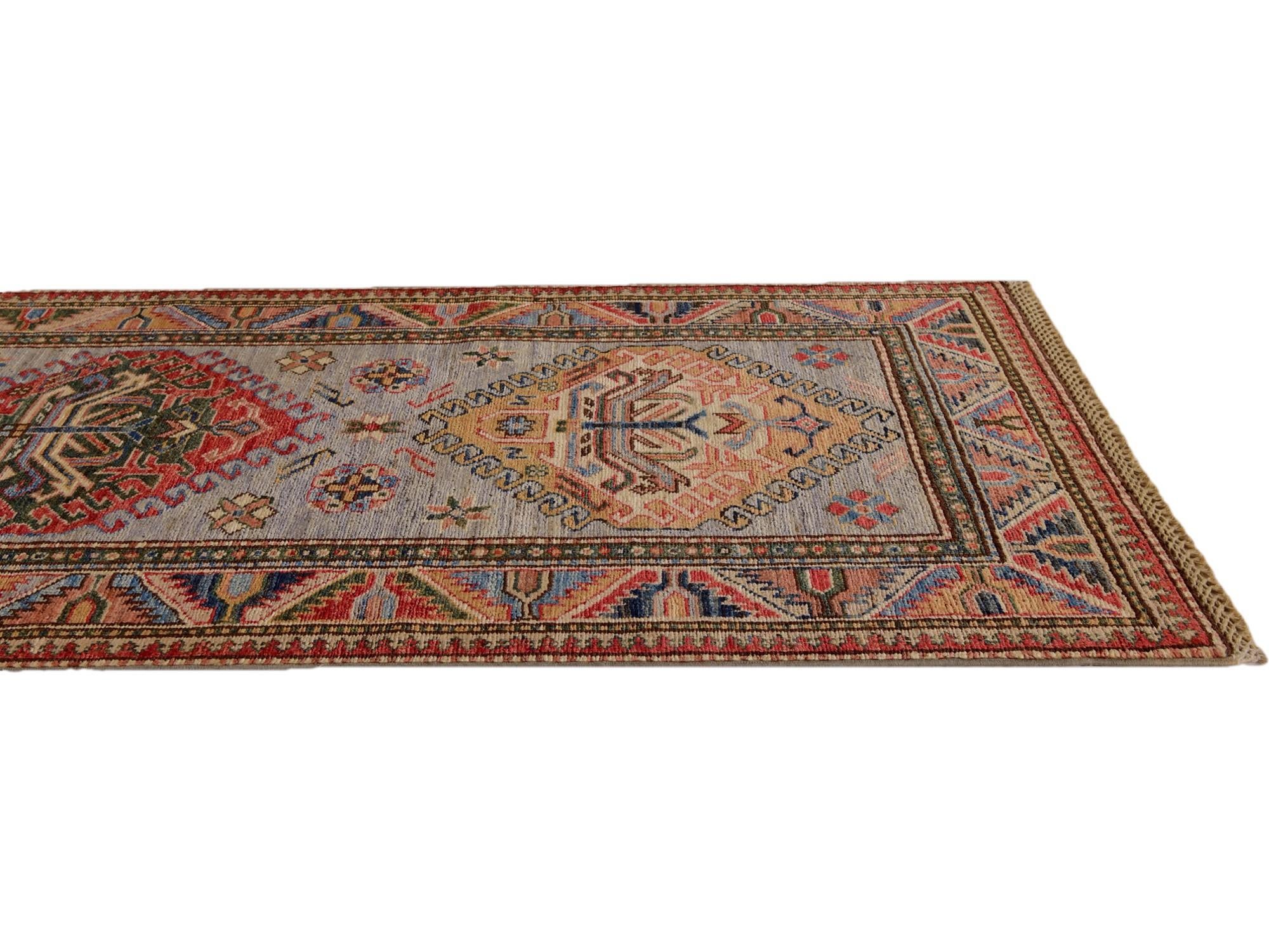 2' 6 x 7' 7 Hand Knotted Kazak Runner Rug