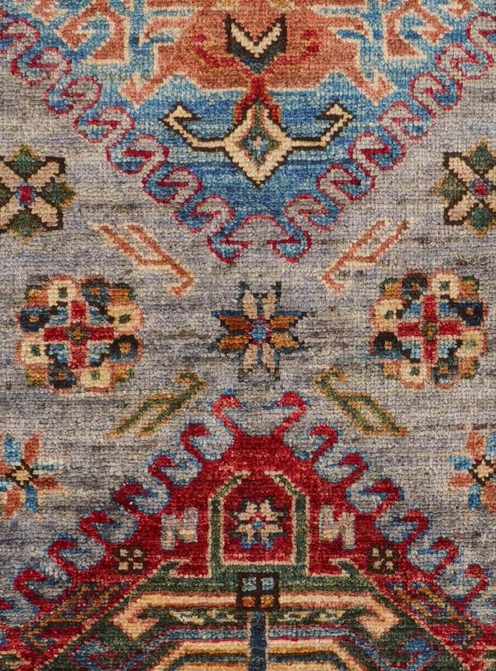Detail image of 2' 6 x 7' 7 Hand Knotted Kazak Runner Rug