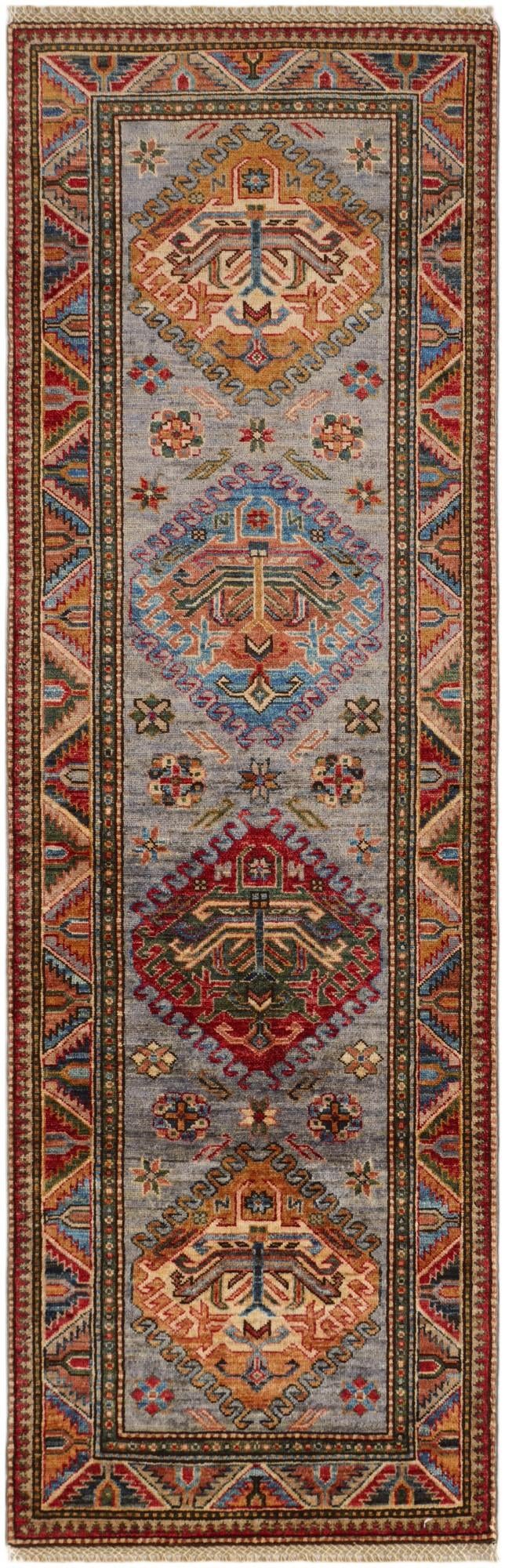 2' 6 x 7' 7 Hand Knotted Kazak Runner Rug