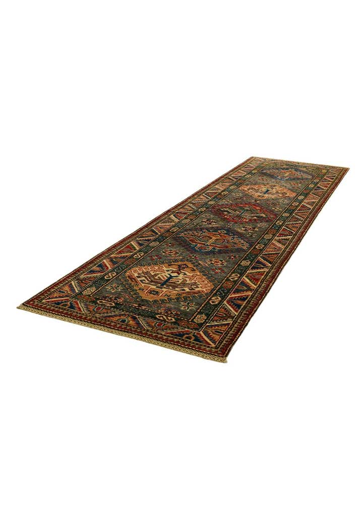 2' 9 x 9' 6 Hand Knotted Kazak Runner Rug
