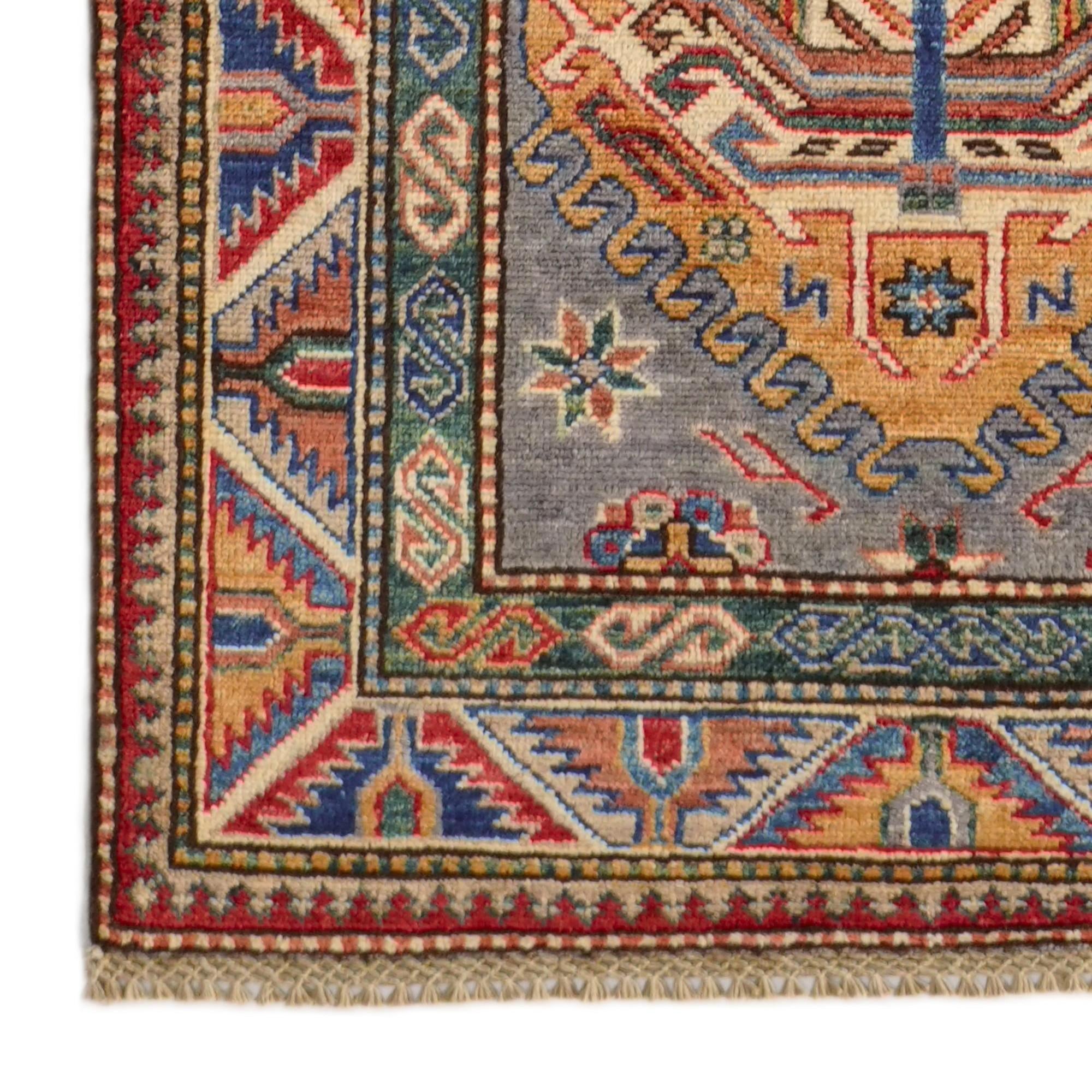 2' 9 x 9' 6 Hand Knotted Kazak Runner Rug