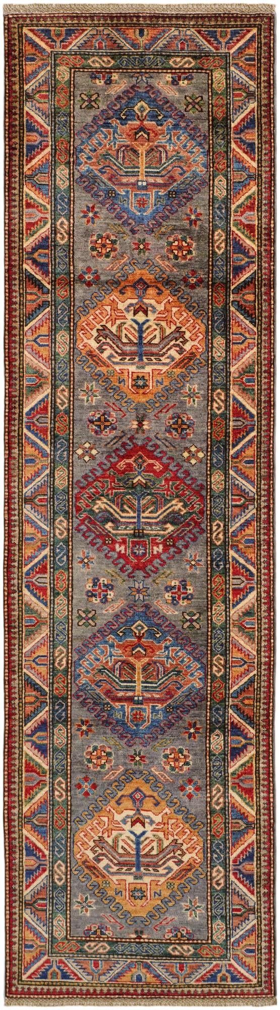 2' 9 x 9' 6 Hand Knotted Kazak Runner Rug
