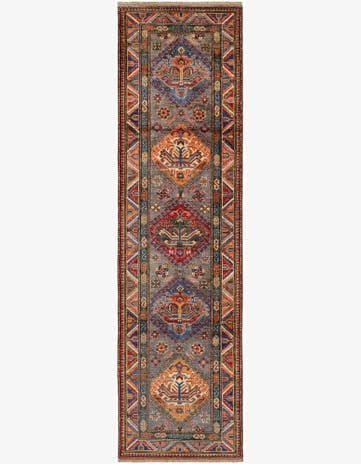 2' 9 x 9' 6 Hand Knotted Kazak Runner Rug