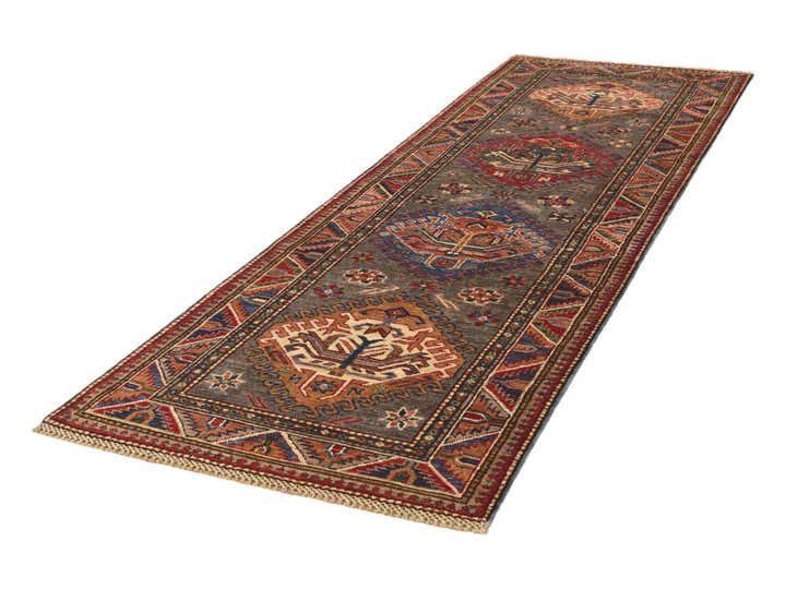 2' 7 x 8' Hand Knotted Kazak Runner Rug