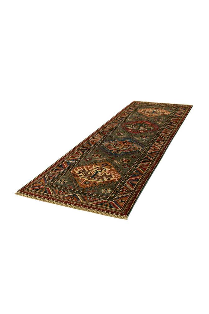 2' 7 x 8' Hand Knotted Kazak Runner Rug