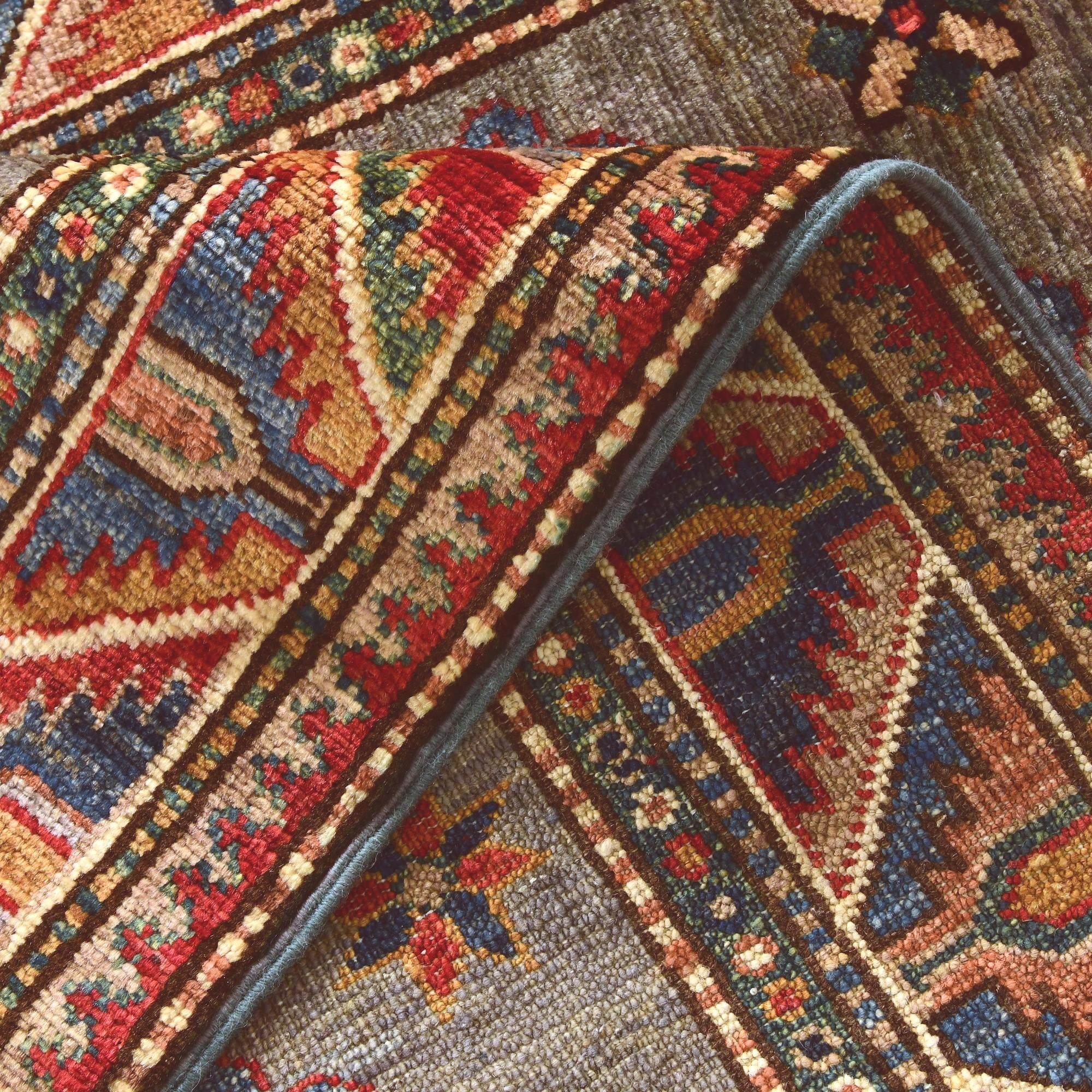 2' 7 x 8' Hand Knotted Kazak Runner Rug