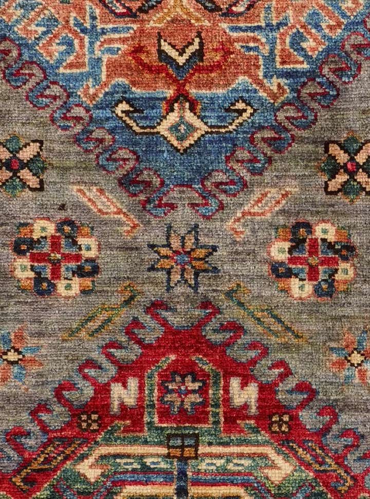 2' 7 x 8' Hand Knotted Kazak Runner Rug