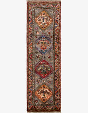 2' 7 x 8' Hand Knotted Kazak Runner Rug