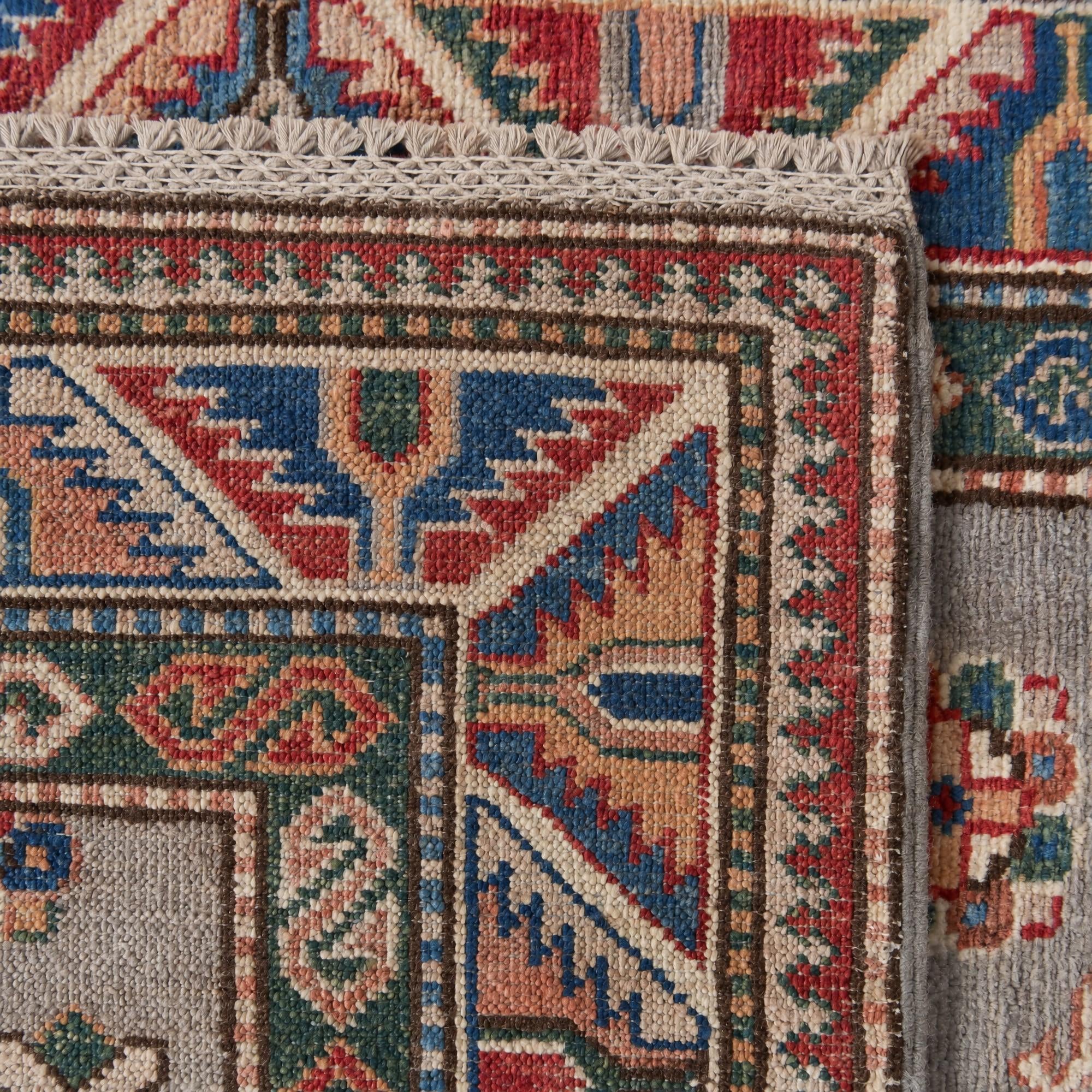 85cm x 290cm Hand Knotted Kazak Runner Rug