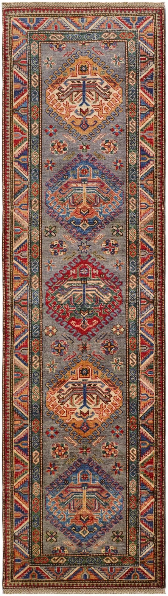 2' 9 x 9' 6 Hand Knotted Kazak Runner Rug