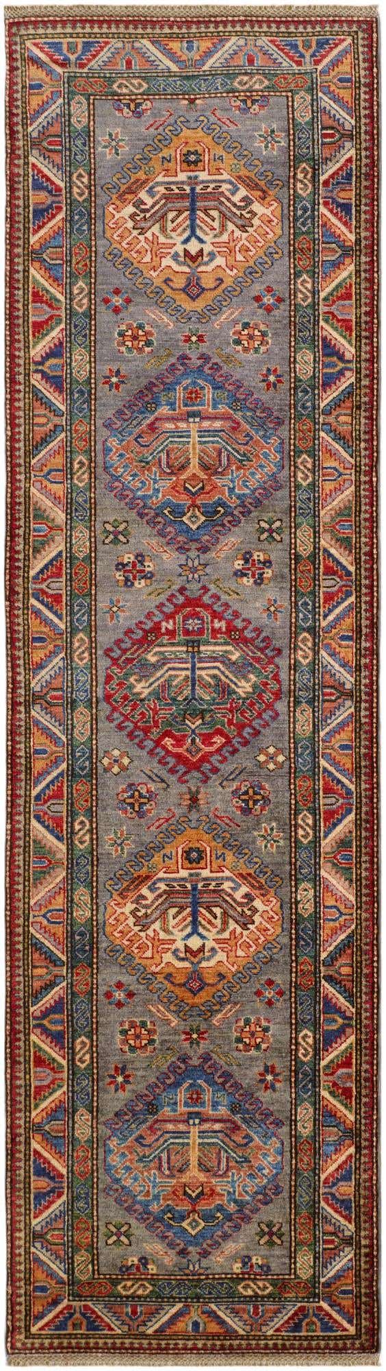 2' 9 x 9' 6 Hand Knotted Kazak Runner Rug