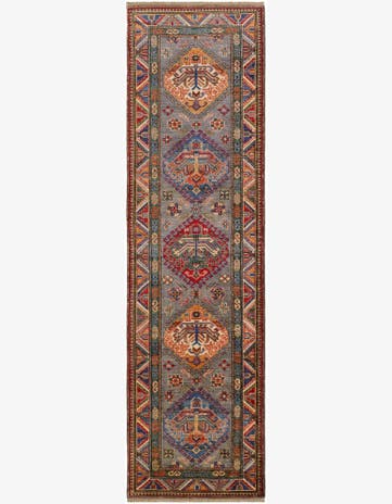 2' 9 x 9' 6 Hand Knotted Kazak Runner Rug