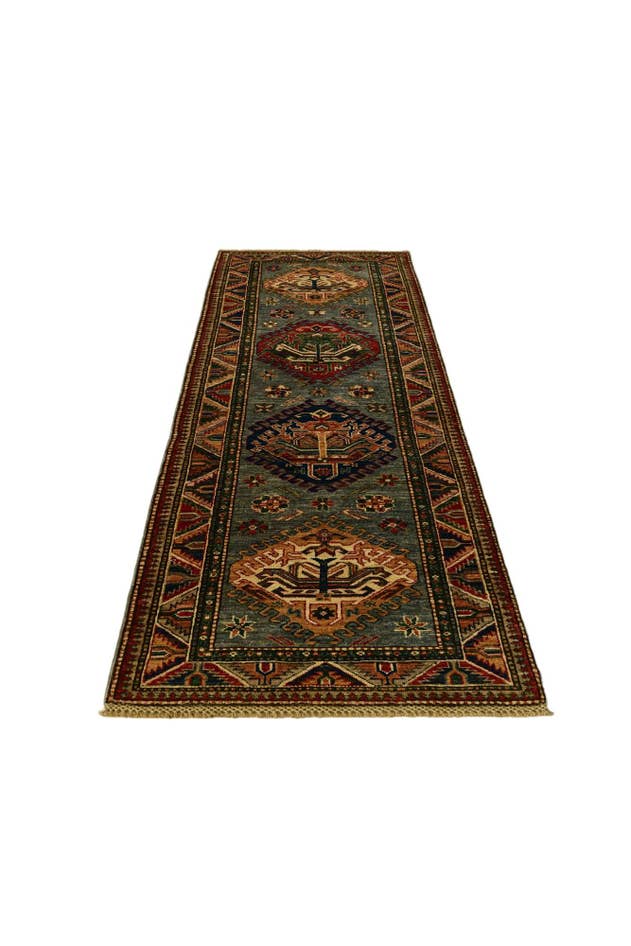 Detail image of 2' 6 x 7' 10 Hand Knotted Kazak Runner Rug
