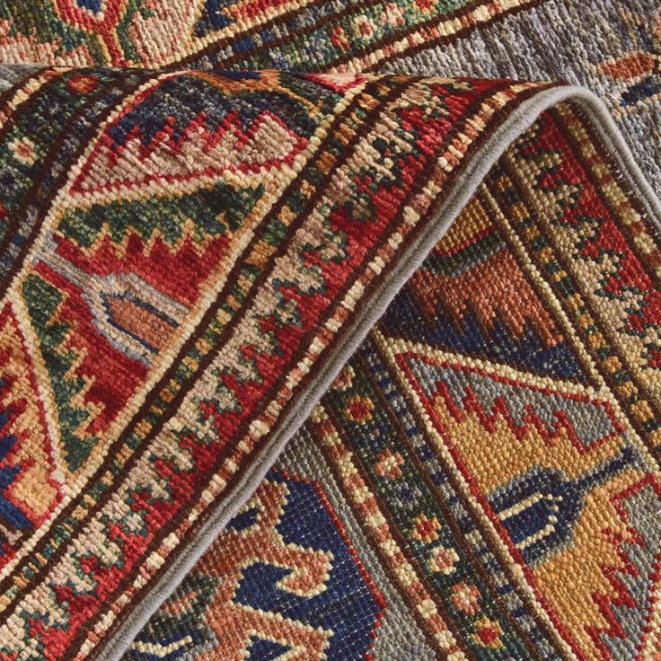 Detail image of 2' 6 x 7' 10 Hand Knotted Kazak Runner Rug