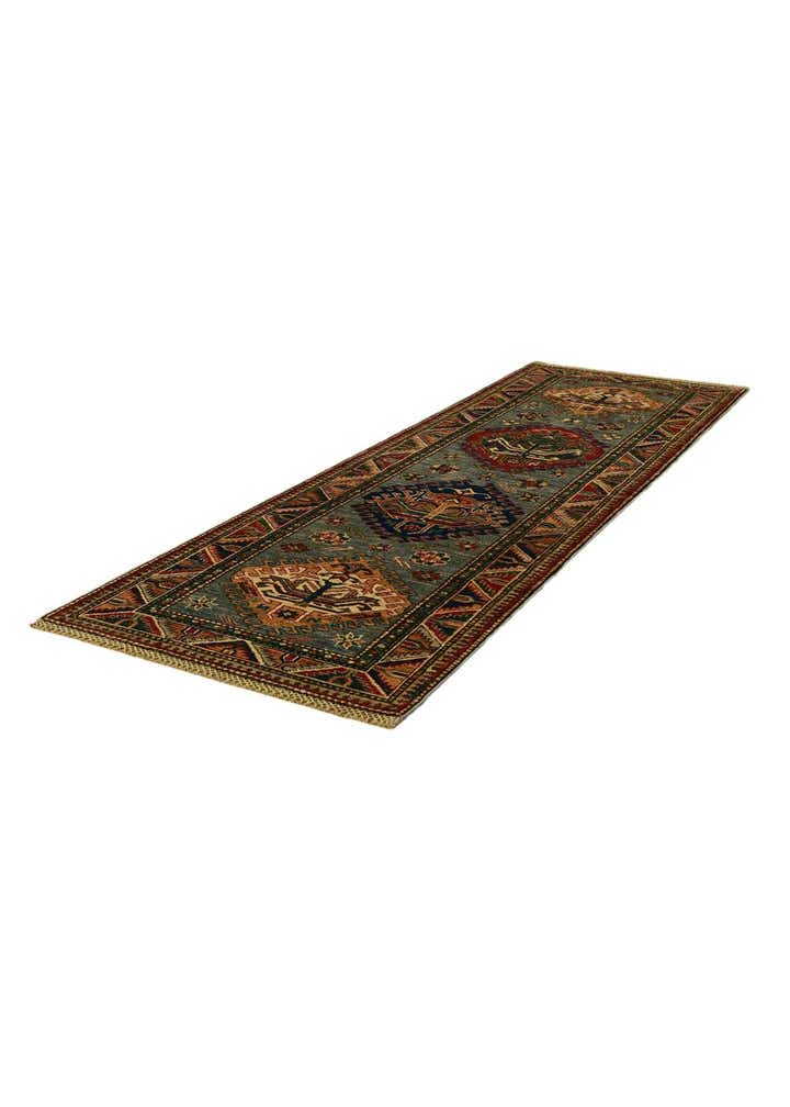 2' 7 x 7' 10 Hand Knotted Kazak Runner Rug