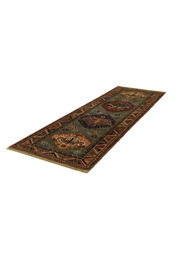 2' 7 x 7' 10 Hand Knotted Kazak Runner Rug