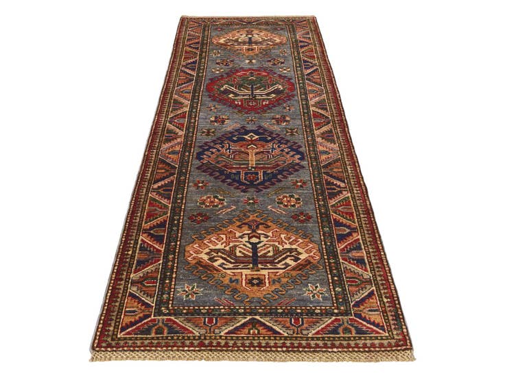 Detail image of 2' 7 x 7' 10 Hand Knotted Kazak Runner Rug